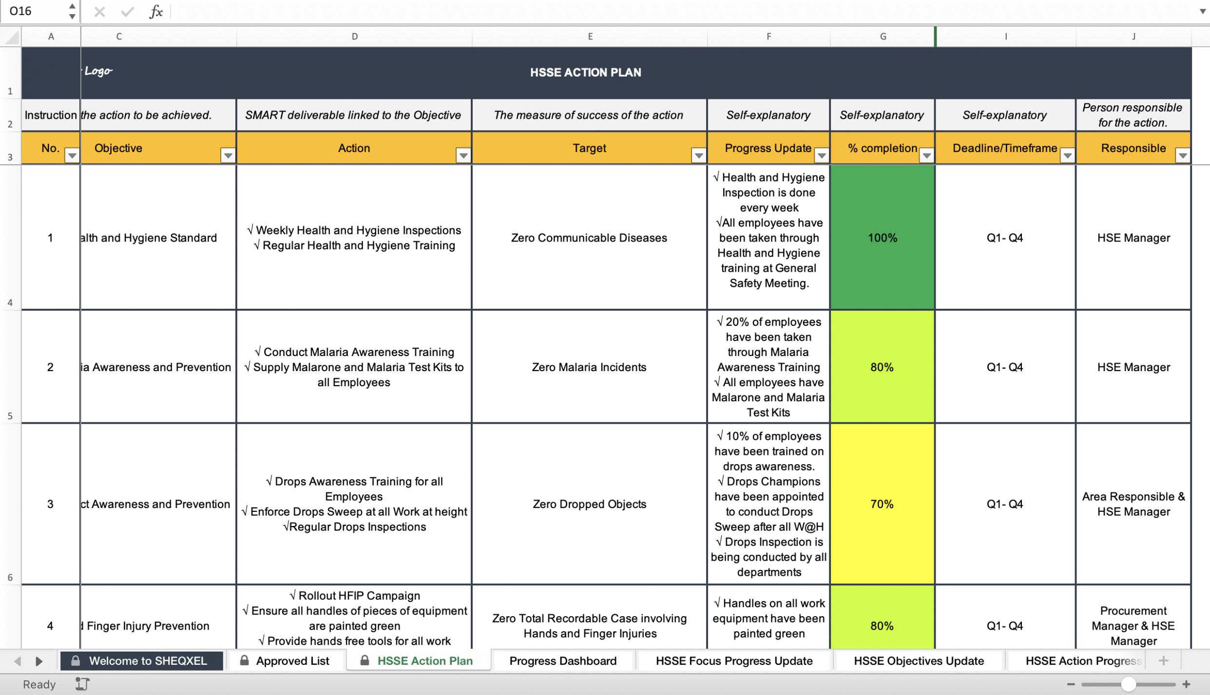 Health Safety And Environment Plan Template