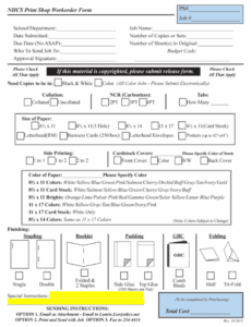 2012 Nhcs Print Shop Workorder Form Fill Online Printable Fillable  Sample