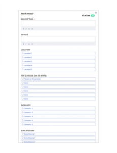 Custom 8 Essential Components Of A Maintenance Work Order Template Doc Sample