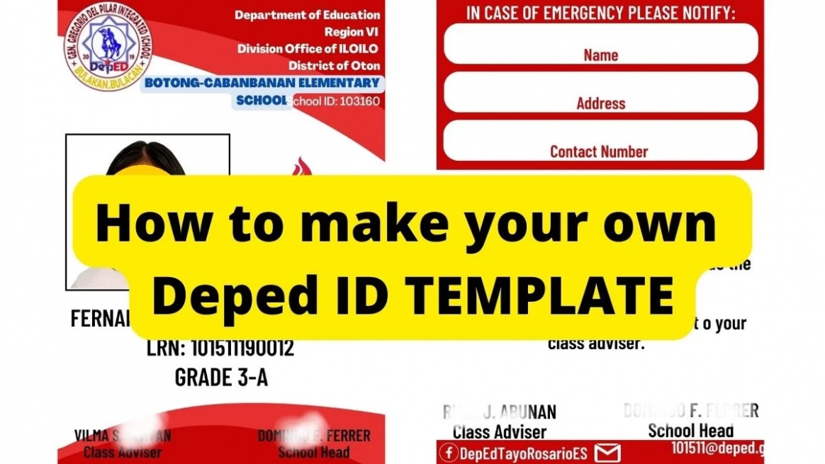 Custom Deped Id Template Pdf