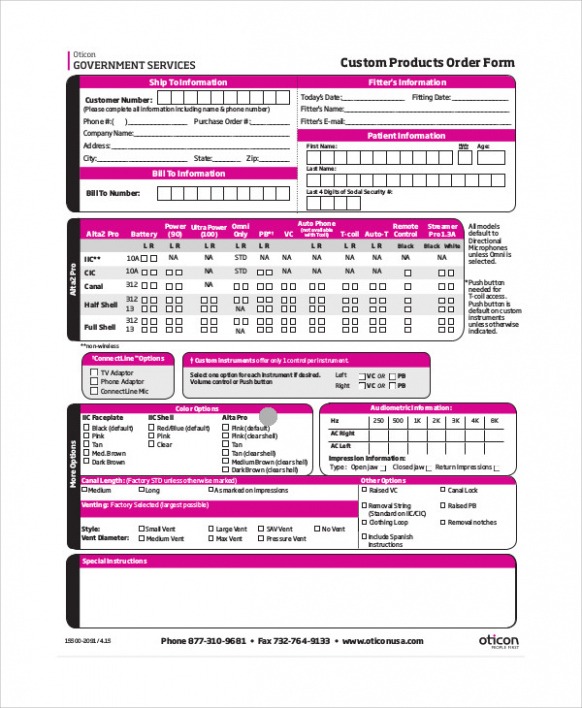 Custom Free 10 Sample Product Order Forms In Ms Word  Pdf  Example