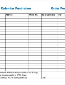 Custom Stunning Blank Fundraiser Order Form Template  Sparklingstemware Doc Sample