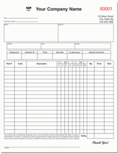 Editable Clothing Order Form Template Doc Sample