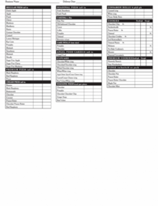 Editable Food Order Form Template Word Sample