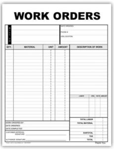 Editable Printable Automotive Work Orders Free  2023 Calendar Printable Word