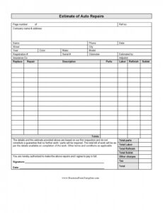 Editable Tire Shop Invoice Template Excel Sample