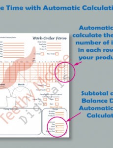 Editable Work Order Form For Screen Printing Instant  Etsy