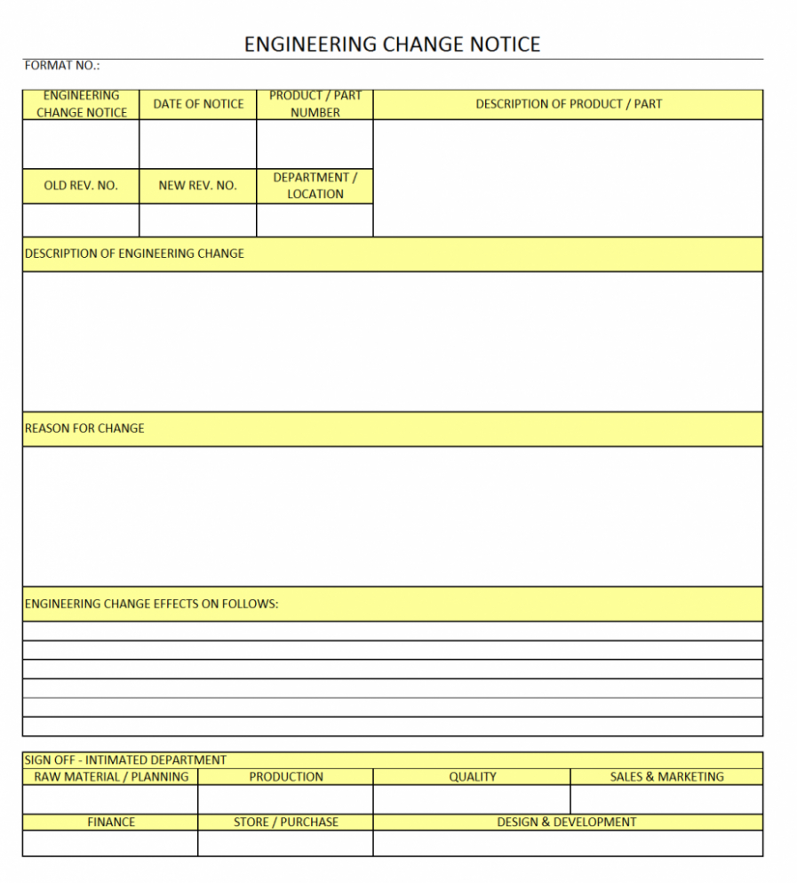 Engineering Change Notice  Example