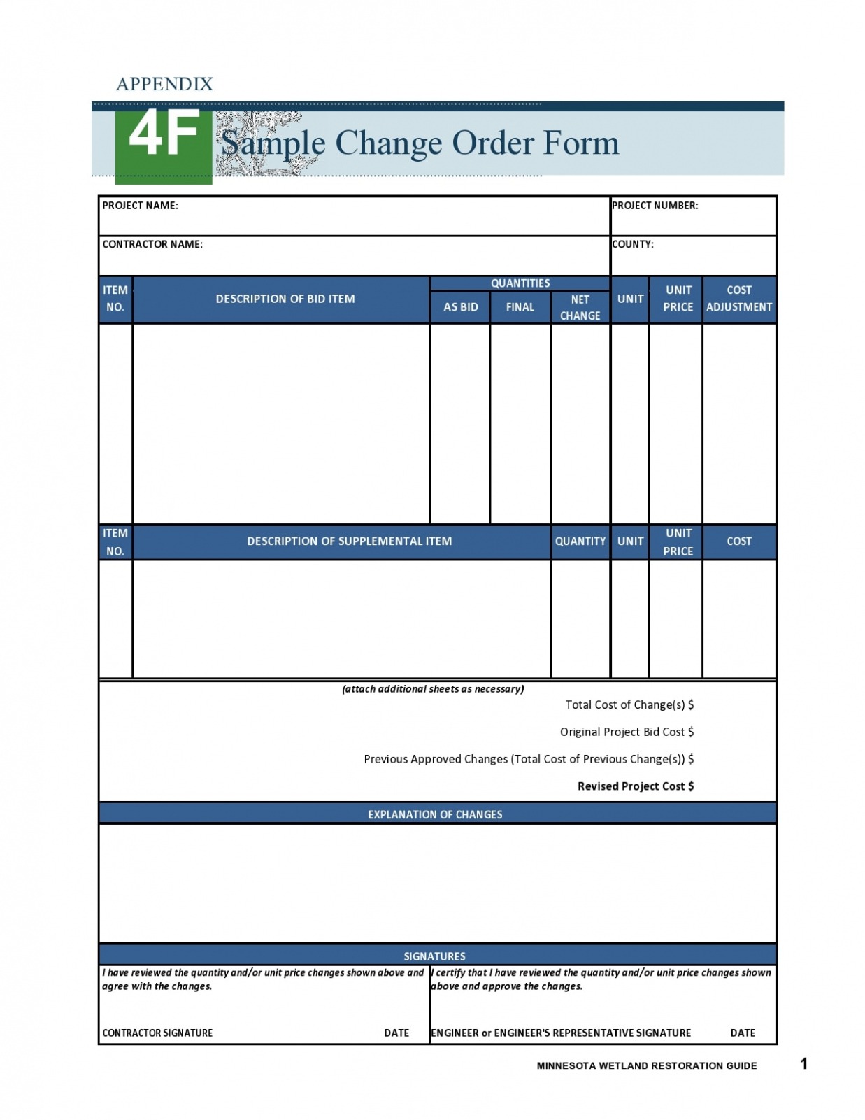 Free  45 Free Change Order Templates Word Excel Pdf  Templatearchive  Example