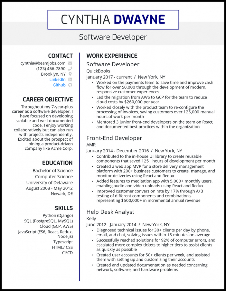 Free  9 Software Engineer Resume Examples That Worked In 2022 2022 Excel Sample