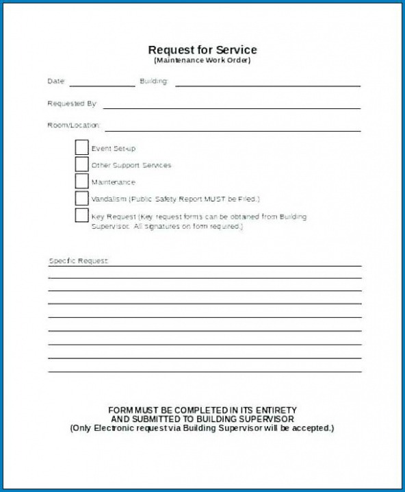 Free Custom √ Free Printable Maintenance Work Order Template Pdf Example