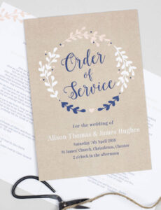Free Custom Hannah Wreath Wedding Order Of Service Booklet By Project Pretty  Notonthehighstreet Pdf Sample