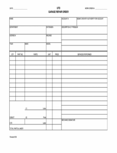 Free Custom Small Engine Repair Work Order Template Fill Out &amp;Amp; Sign Online  Dochub Pdf Sample