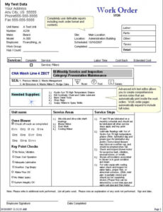 Free Editable 5 Work Order Templates  Free Sample Templates Excel Example