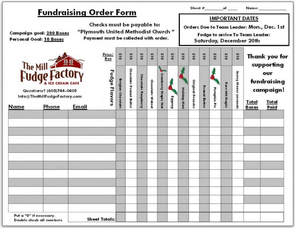 Free Editable 6 Fundraiser Order Form Templates  Website WordPress Blog Excel Sample