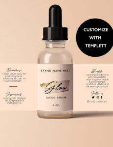Free  Editable Beauty Product Template Diy Dropper Label Essential  Etsy Uk Pdf Sample