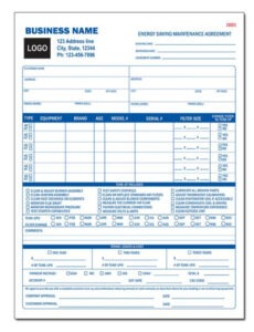 Free Editable Custom Hvac Service Order Invoice Forms Printers  Designsnprint  Designsnprint Word Example