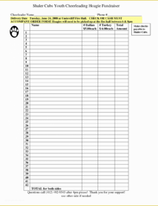 Free Editable Free Printable Fundraiser Templates  Printable World Holiday Excel Sample