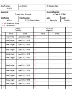 Free Editable Machine Shop Traveler Template Pdf