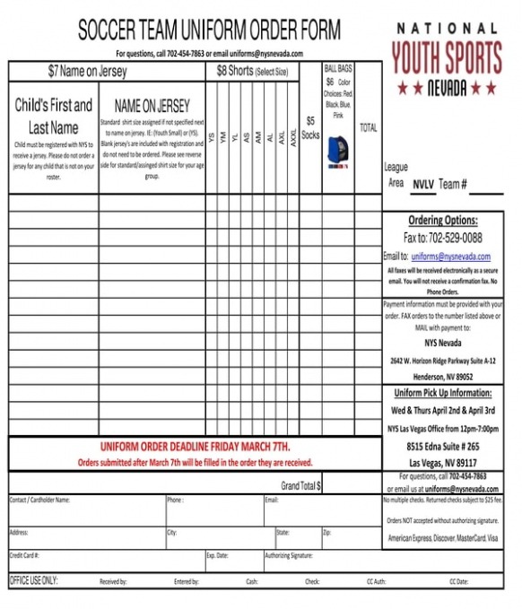 Free Editable Uniform Order Form Template Free Web Use This Free Template And Customize Your Order Forms  Example