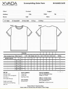 Free Form Templates Of Sample T Shirt Order Form Template Microsoft Doc Example