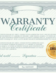 Free  Premium Vector  Warranty Certificate Template Illustration Excel Sample