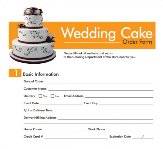 Free Printable Free 16 Sample Cake Order Form Templates In Ms Word Pdf  Vrogue Doc