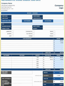 Free Printable Free Work Order Invoice Template Of 15 Free Work Order Templates  Heritagechristiancollege  Example