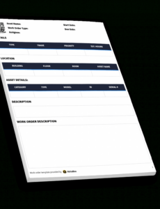 Free Printable Maintenance Work Order Template  Spreadsheet &amp;Amp; Pdf Versions  Akitabox Word Sample