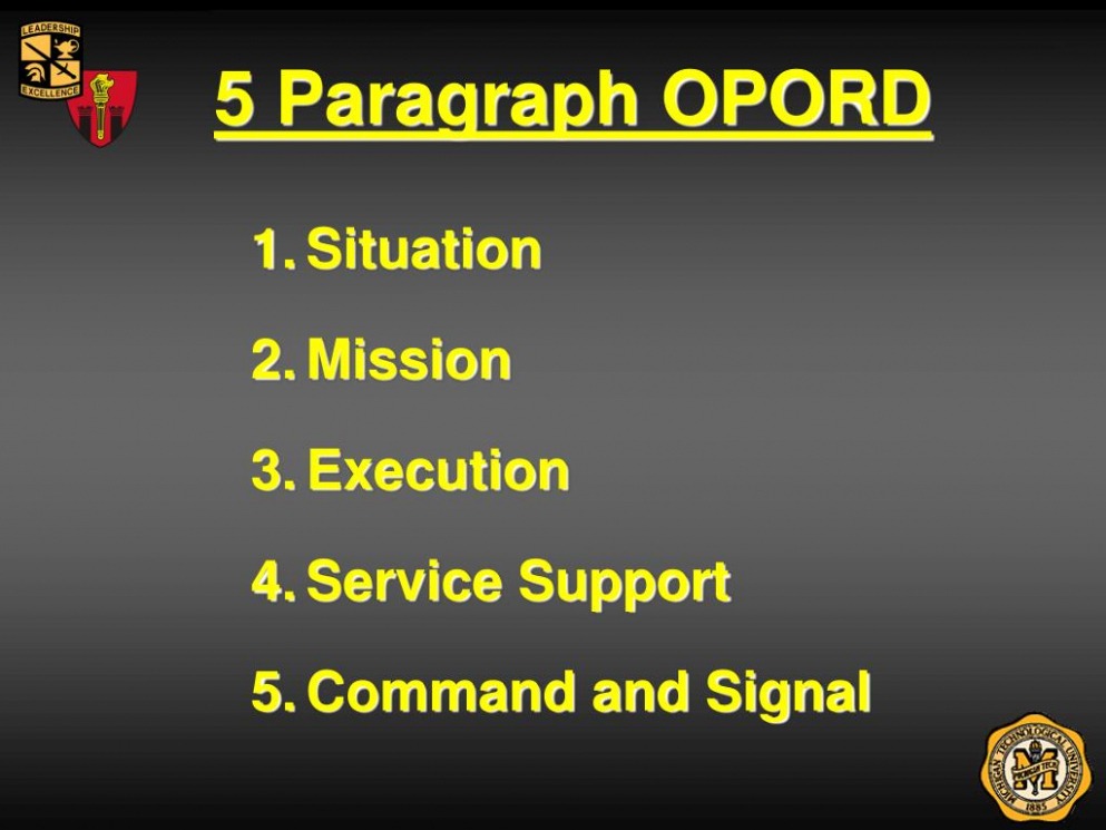 Free Printable Ppt  Operations Order Opord Powerpoint Presentation Free Download  Id229660 Excel