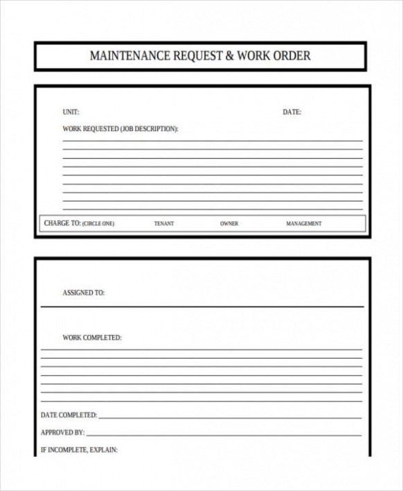 Free Printable Work Order Form Template Download Printable Pdf Excel Example