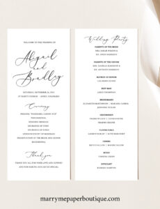 Free  Templates Any Color Catholic Wedding Program Template Maggie Printable Fold Over Ceremony Doc Sample