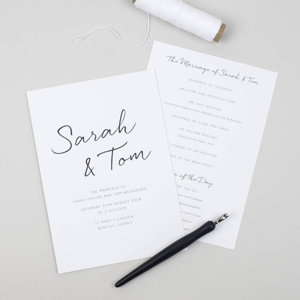 Free  Wedding Order Of Service Templates Ideas &amp;Amp; Advice  Hitchedcouk Word Sample