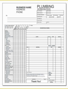 Plumbing Work Order Template Free Of Moving Checklist Template Doc