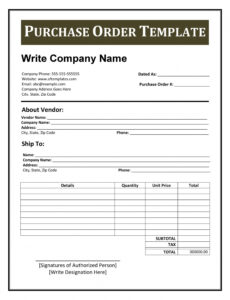 Pre Order Form Template Word Doc Sample