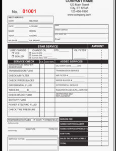 Printable Automotive Invoice Template Pdf  Pdf Template Doc