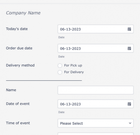 Printable Catering Order Form Template  Jotform Doc Sample