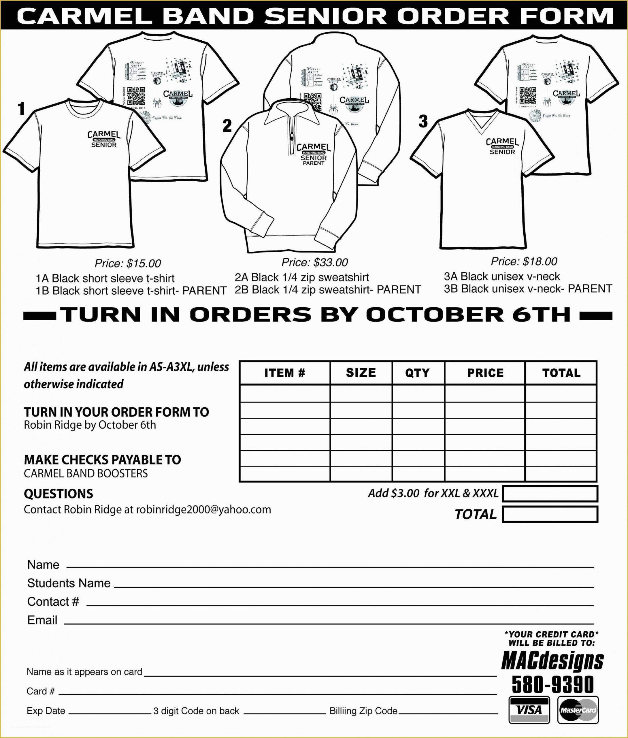 Printable Custom T Shirt Order Form Template Free Pdf Example