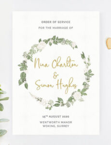 Printable Wedding Order Of Service Templates Ideas &amp;Amp; Advice  Hitchedcouk Word