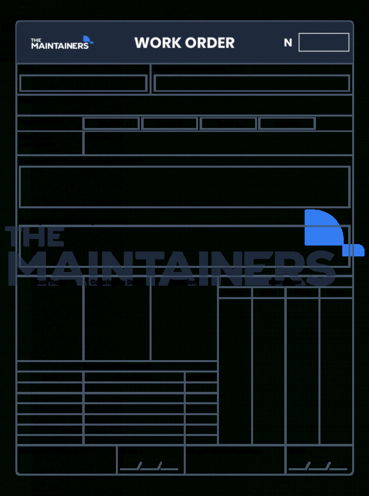 Work Orders In Maintenance A Complete Guide  The Maintainers Pdf Example