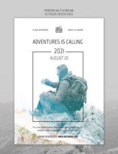 custom free psd  outdoor adventures concept flyer template excel