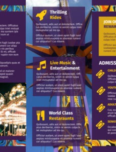 editable amusement park brochure template  mycreativeshop  sample