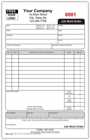 free  appliance repair forms  printit4less  printit4less doc sample