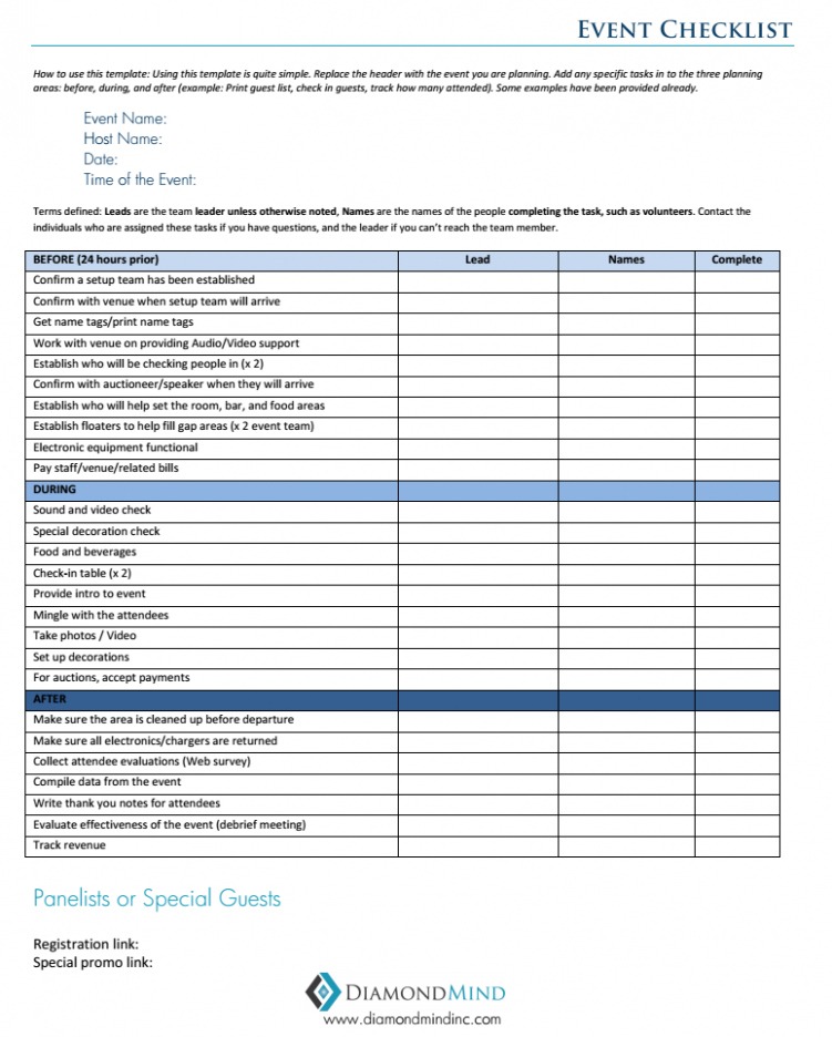 free custom 55 free event planning checklist template  hennessy events doc example
