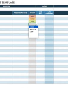 free custom event to do list template excel sample