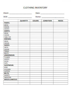 free editable free 10 clothing inventory samples in pdf excel example