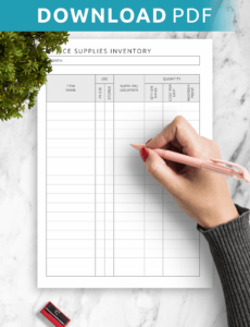 printable office supplies inventory checklist template food lis  vrogueco doc sample