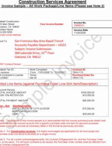 Construction Materials Purchase Order Template Word