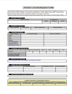 Custom Work Change Order Form Template Excel Example