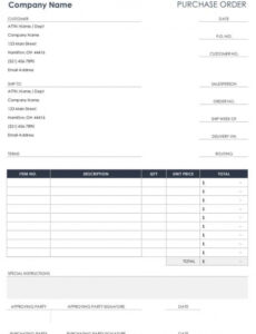 Editable Company Purchase Order Policy Template Pdf